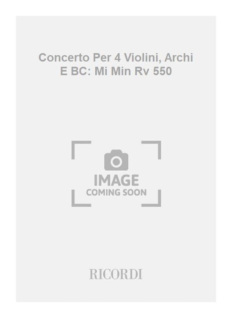 Concerti Per Vl. Archi E B.C.: Per 4 Vl.
